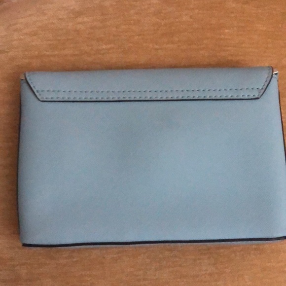 Vintage Kate Spade cross body purse. Light blue with silver hardware. - Picture 2 of 5